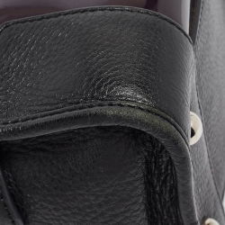 Loewe Purple/Black Patent Leather Amazona 36 Satchel