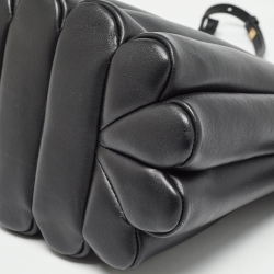 Loewe Black Leather Ondas Flamenco Knot Shoulder Bag