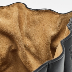 Loewe Black Leather Ondas Flamenco Knot Shoulder Bag