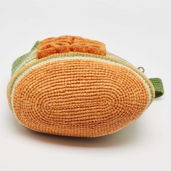 Pre Owned Loewe Multicolor Raffia Slit Rainbow Anagram Bag