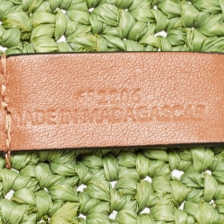 Pre Owned Loewe Multicolor Raffia Slit Rainbow Anagram Bag