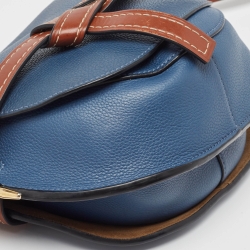 مملوكة مسبقًا Loewe Blue/Brown Leather Gate Shoulder Bag