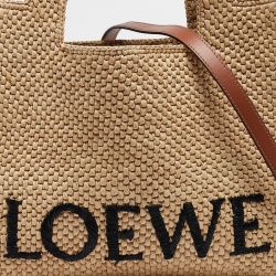 مملوكة مسبقًا Loewe x Paula's Ibiza Natural Raffia Medium  Loewe Front Tote
