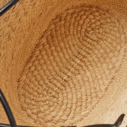 Loewe Black Natural Iraca Palm Medium Anagram Basket Tote