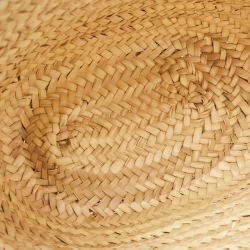 Pre Owned Loewe Beige/Brown Raffia and Leather Basket Tote