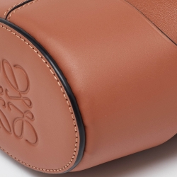 Pre Owned Loewe Brown Leather Nano Balloon Bucket Bag