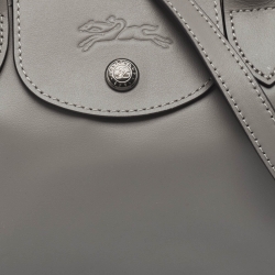 Pre Owned Longchamp Turtledove Leather Extra XS Le Pliage Tote