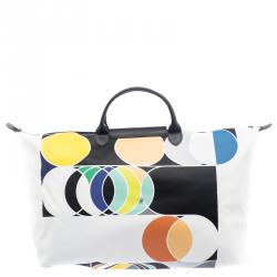Pre Owned Longchamp Multicolor Printed Nylon Le Pliage Tote
