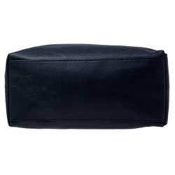 Pre Owned Longchamp Navy Blue Leather Le Foulonne Hobo