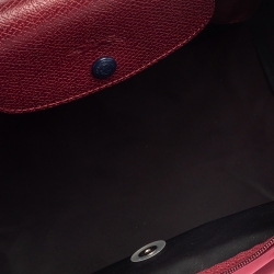 Pre Owned Longchamp Burgundy Nylon Le Pliage Tote