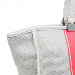 Pre Owned Longchamp Corail Canvas Large Nautique Zip Tote