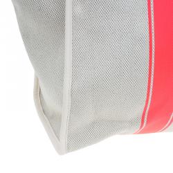 Pre Owned Longchamp Corail Canvas Large Nautique Zip Tote