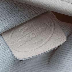 Pre Owned Longchamp Corail Canvas Large Nautique Zip Tote