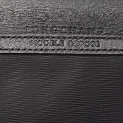 Pre Owned Longchamp Black Nylon and Leather Large Le Pliage Tote