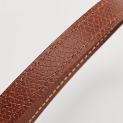 Pre Owned Longchamp Brown/Natural Canvas Small Le Panier Pliage Basket Bag