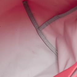 Pre Owned Longchamp Pink/Brown Nylon and Leather Small Short Le Pliage Tote