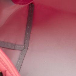 Pre Owned Longchamp Pink/Brown Nylon and Leather Small Short Le Pliage Tote