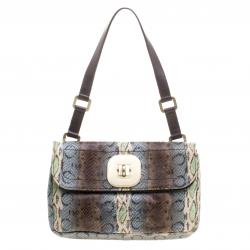 Longchamp Multicolor Snake Embossed Gatsby Shoulder Bag