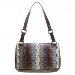Longchamp Multicolor Snake Embossed Gatsby Shoulder Bag