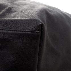 Pre Owned Long Champ Black Leather Oversize Le Pliage Tote