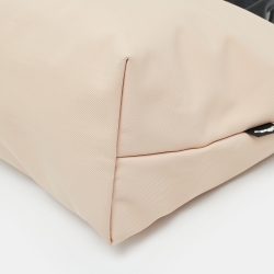 Pre Owned Longchamp Le Pliage Energy Black/Peach Leather and Nylon Tote