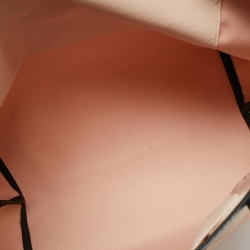 Pre Owned Longchamp Le Pliage Energy Black/Peach Leather and Nylon Tote