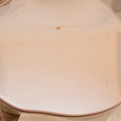 Pre Owned Longchamp Beige Coated Nylon Le Pliage Shoppiing Tote