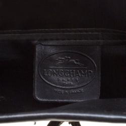 Longchamp Black Leather Mini Roseau Tote