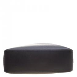 Pre Owned Longchamp Grey Leather Roseau Tote