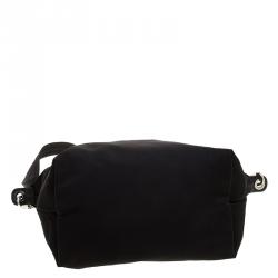 Pre Owned Longchamp Black Nylon Small Le Pliage Tote