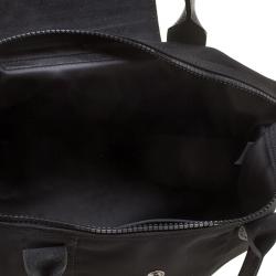 Pre Owned Longchamp Black Nylon Small Le Pliage Tote