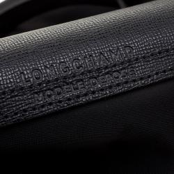 Pre Owned Longchamp Black Nylon Small Le Pliage Tote