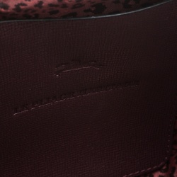 Pre Owned Longchamp Burgundy Leather Small Le Pliage Heritage Tote