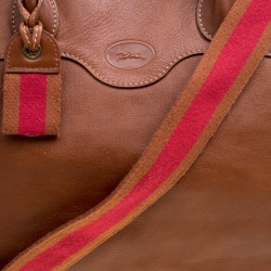 Longchamp Brown Leather Au Sultan Top Handle Bag