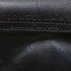Pre Owned Longchamp Black Coated Fabric and Leather Le Pliage Tote