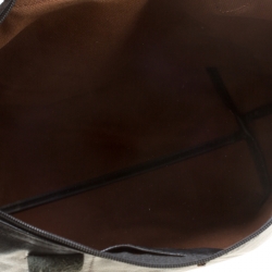 Pre Owned Longchamp Black Coated Fabric and Leather Le Pliage Tote