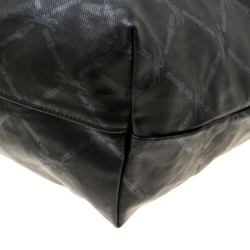 Pre Owned Longchamp Black Coated Fabric and Leather Le Pliage Tote