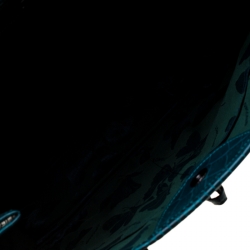 Pre Owned Longchamp Green Croc Embossed Leather Roseau Tote