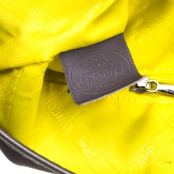 Pre Owned Longchamp Grey Leather Tote