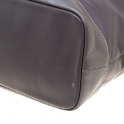 Pre Owned Longchamp Grey Leather Tote