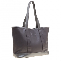 Pre Owned Longchamp Grey Leather Tote