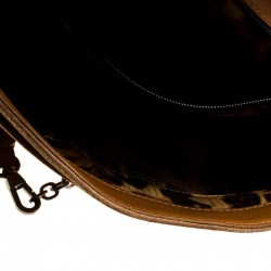 Longchamp Light Brown Suede Amazone Shoulder Bag