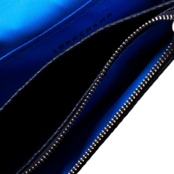 مملوكة مسبقًا Longchamp Blue Leather Quadri Crossbody Bag