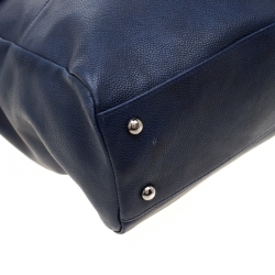 Pre Owned Longchamp Blue Leather Gatsby Tote