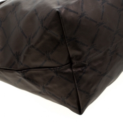 Pre Owned Longchamp Bronze Coated Fabric and Leather Le Pliage Tote
