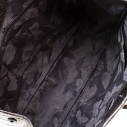 Pre Owned Longchamp Metallic Brown Croc Embossed Leather Roseau Tote