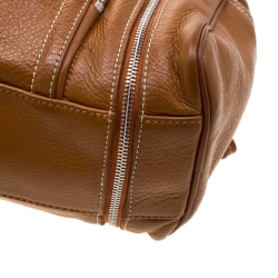 Longchamp Camel Leather Satchel