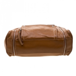 Longchamp Camel Leather Satchel