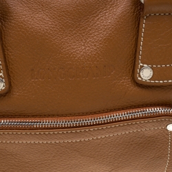 Longchamp Camel Leather Satchel