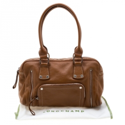 Longchamp Camel Leather Satchel